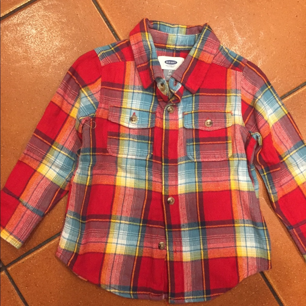 Old navy boys flannel shirt size 2T